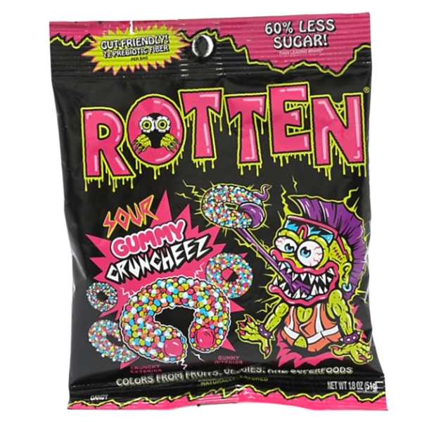Rotten Sour Gummy Cruncheez 8x50gr