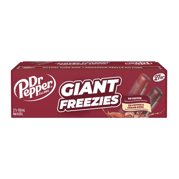 Dr Pepper Giant Freeze Pops 27x156gr