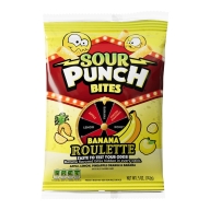 Sour Punch Bites Banana Roulette (peg bag) 12x140gr